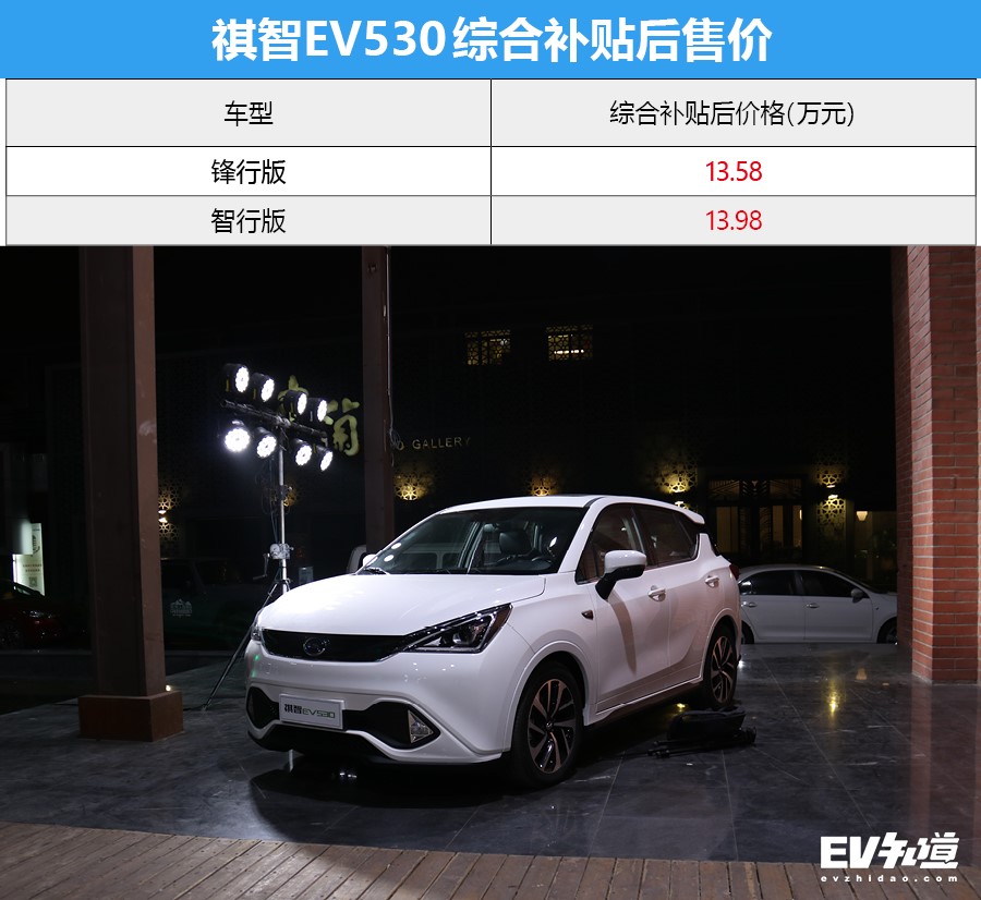 首推智行版 广汽三菱祺智EV530购车手册