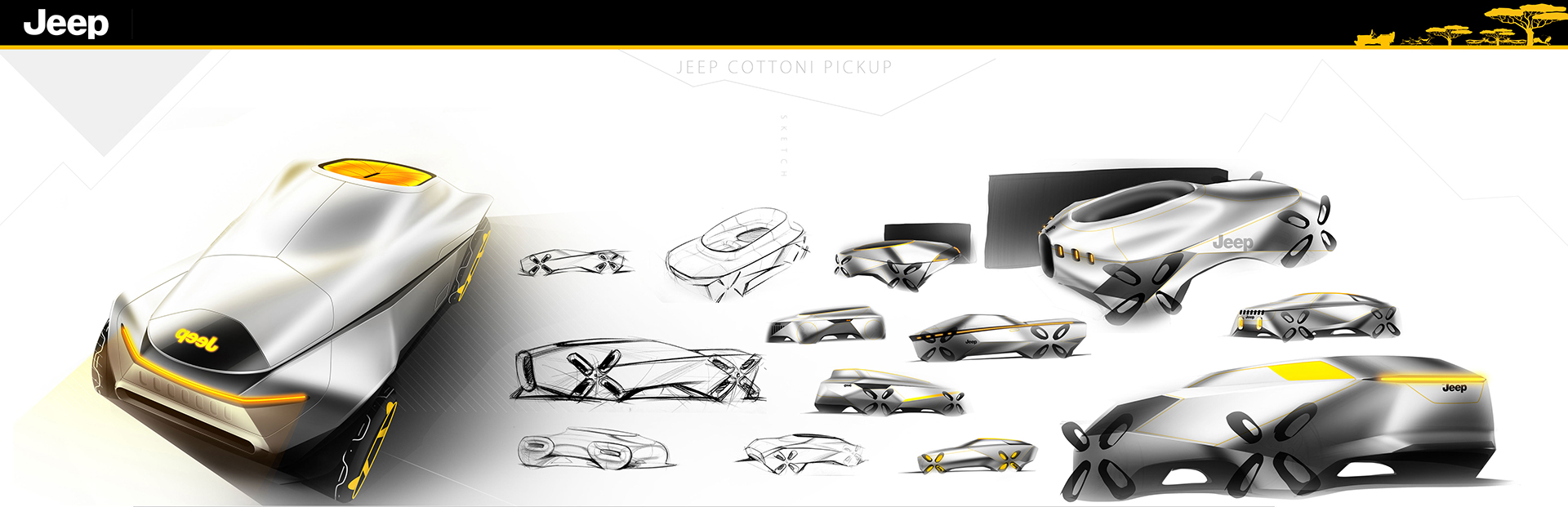 Jeep全新概念皮卡设计图发布 或将采用纯电驱动