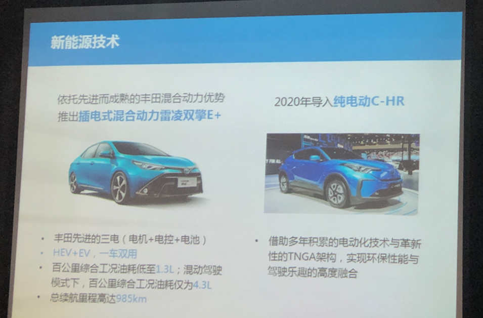 广汽丰田纯电版C-HR新消息 将于2020年进入中国