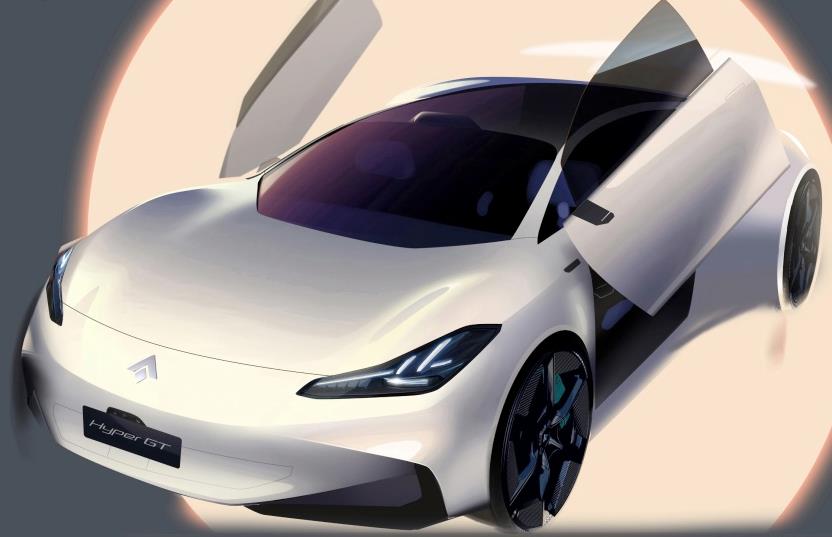 埃安AION Hyper GT预告图 将于广州车展首发亮相