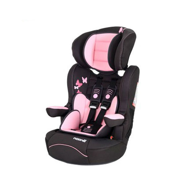 诺尼亚(Naonii) 汽车儿童安全座椅 9个月-12岁婴儿坐椅 蝴蝶粉+ISOFIX接口