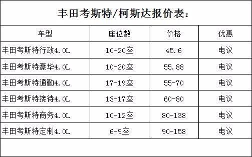 歉田考斯特17座报价 考斯特17座VIP豪华促销