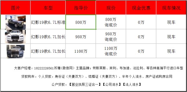 劳斯莱斯幻影5.9米加长与您一起纵横四海