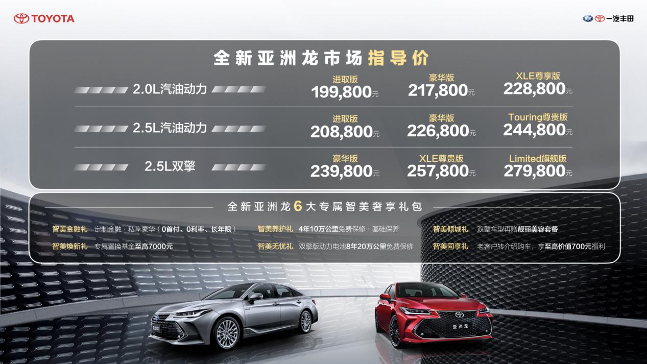 三种动力两张面孔，智能科技升级，全新亚洲龙19.98万起