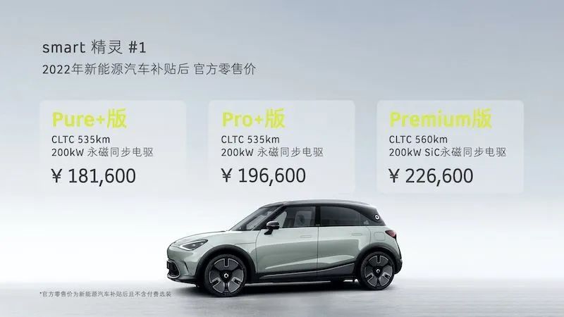 18.16万起，四季度交付，smart精灵#1正式上市