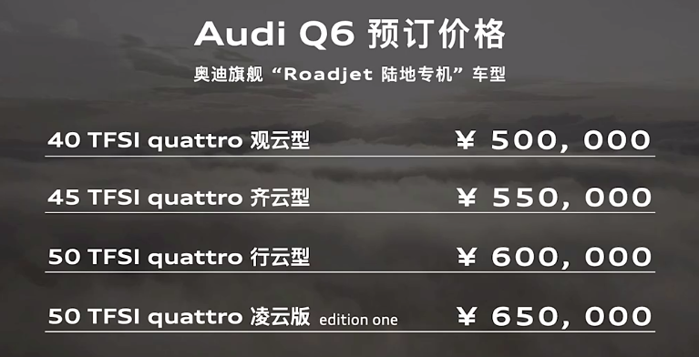 奥迪Q6正式亮相！比Q7便宜10多万！