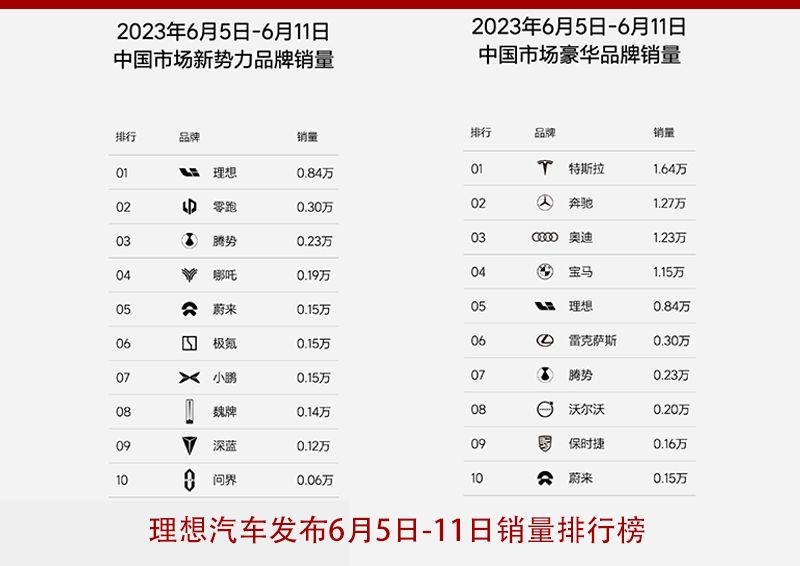 新势力销量榜，在有限的时间里“玩”有限的数据