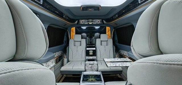 福建奔驰V260商务车改装航空按摩座椅  