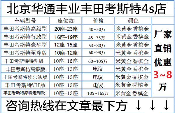 丰田考斯特商务车(丰田考斯特商务车12座价格)