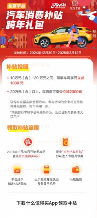 丰台跨年惊喜！购车立减2000，速来领礼包！