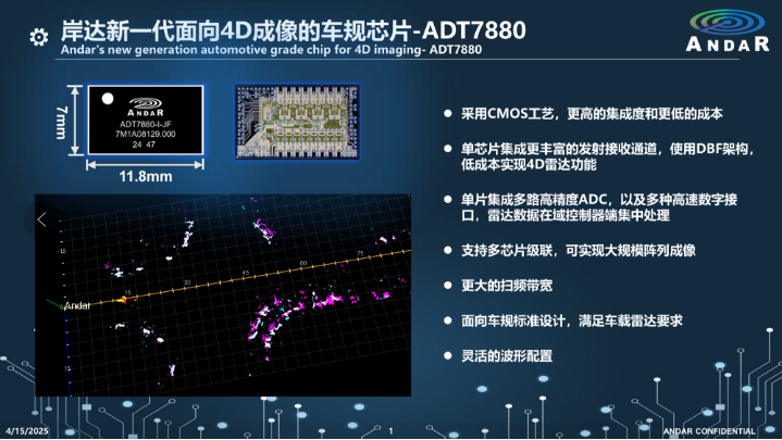 岸达科技新品4D成像雷达芯片发布，助力自动驾驶产业升级