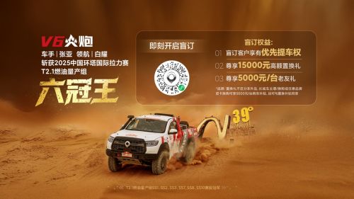 V6火炮斩获环塔拉力赛T2.1量产燃油组六冠王 盲订现已火热开启 