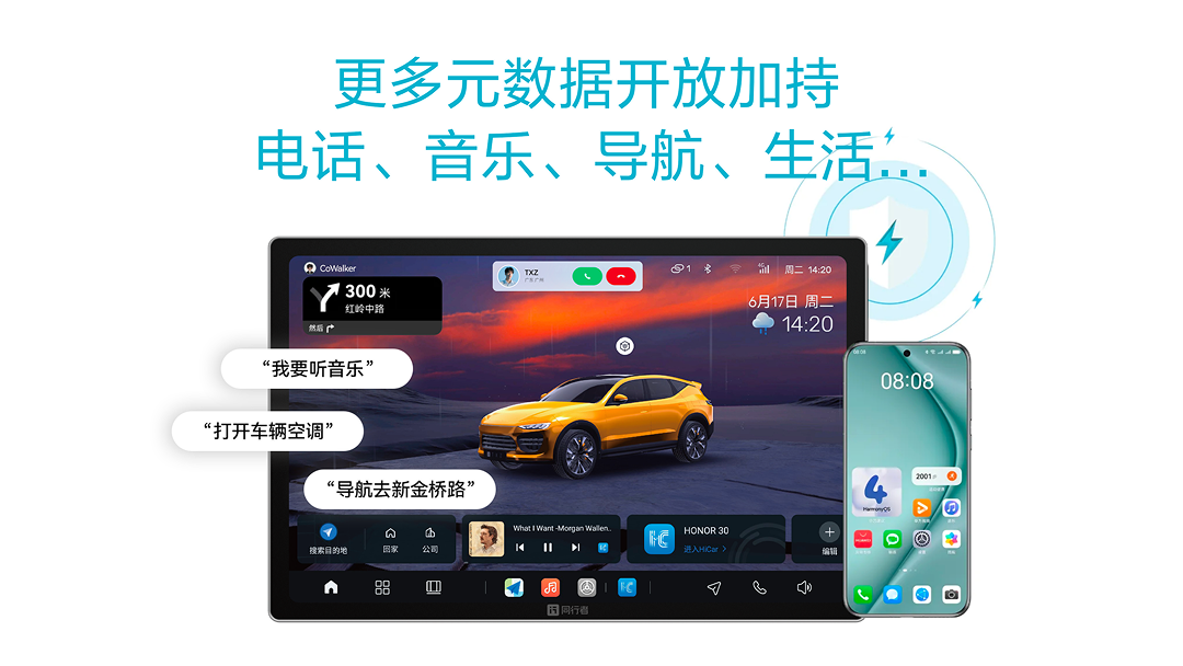 旧车不旧 屏启未来｜同行者X100亮相2025 HDC HUAWEI HiCar