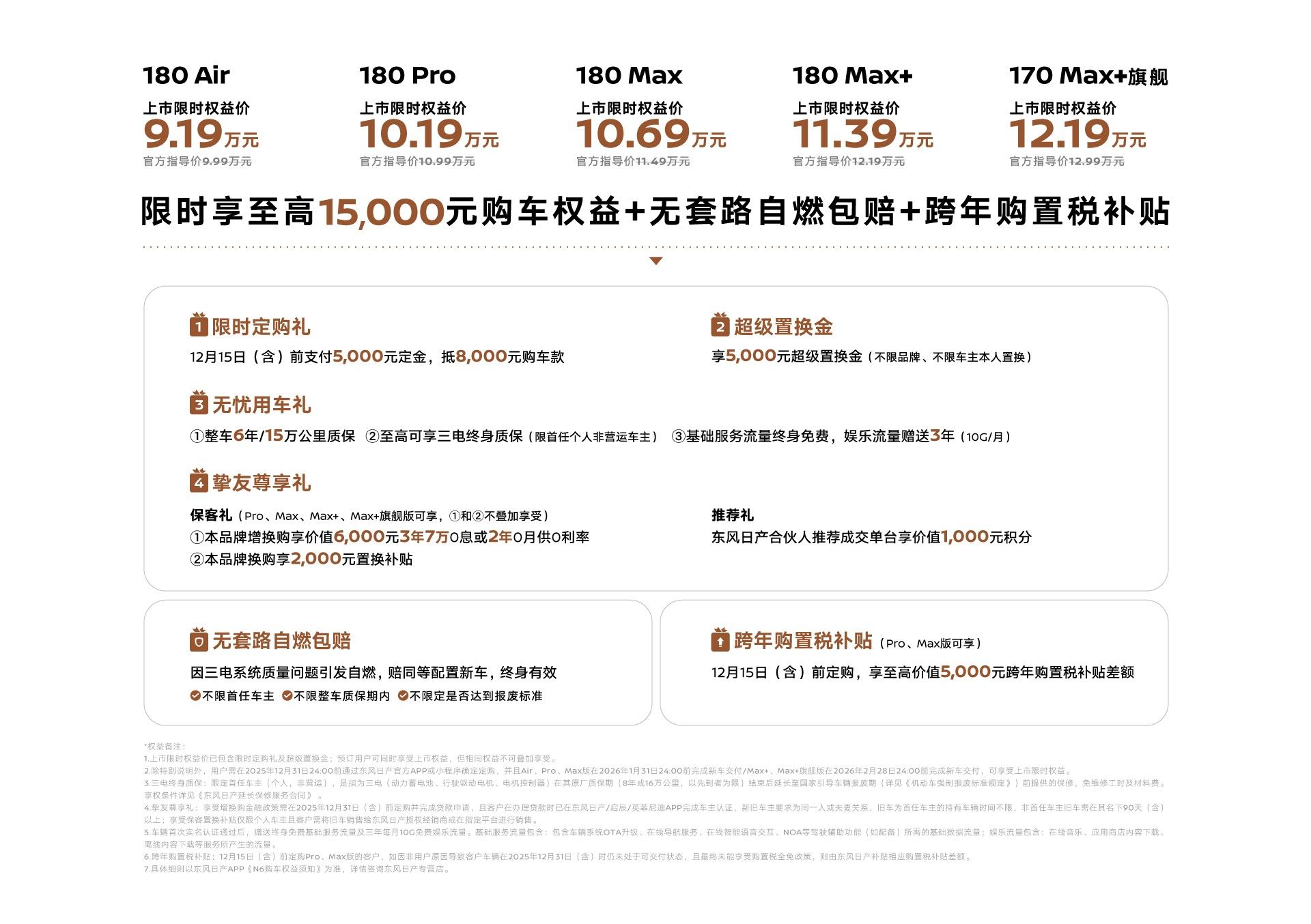 东风日产N6正式上市 限时权益价9.19万起