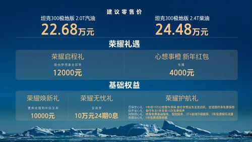 从50万份热爱到极地荣耀 坦克300极地版正式上市 