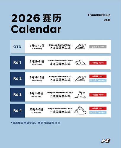 ​现代N统规赛2026赛季即将燃擎起跑 ​ 推动中国赛事文化新发展