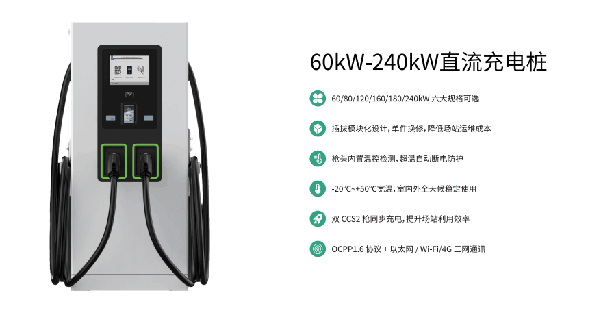 全场景公共充电桩布局｜14kW-180kW一站配齐 ? 