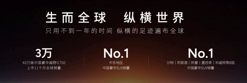 纵横G700以中国豪华越野之名迈出全球化战略关键一步